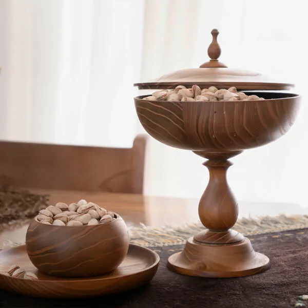 ظرف پذیرایی پایه دار درب دار کلاسیک - تصویر 5